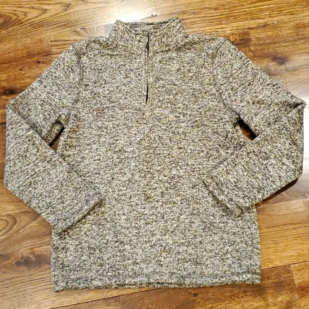 Boys Urban Pipeline brown 1/4 zip pullover size M